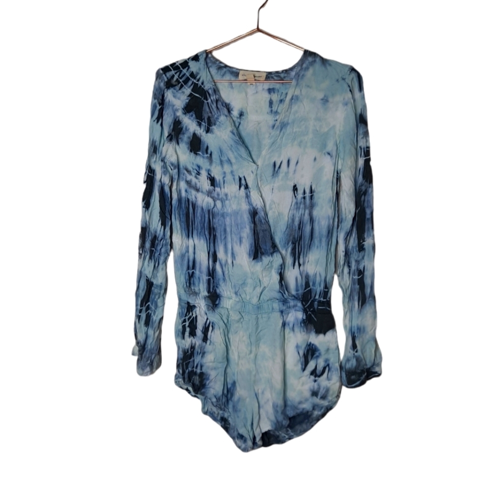 [cloth & stone] Acid Wash romper elasticwaist - Size XS